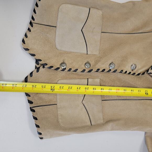 70s Vintage Leather City Suede Western Jacket Size Small - Picture 10 of 12